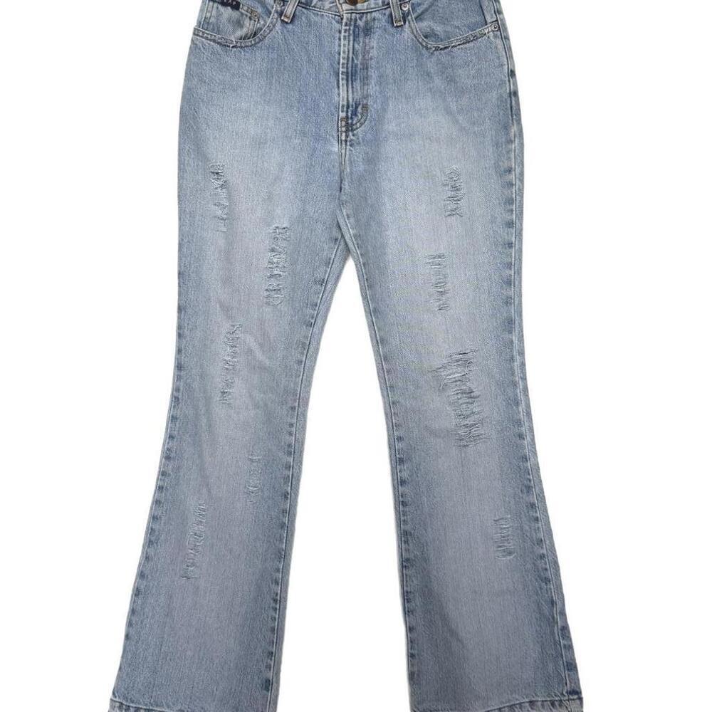 Vintage 90s Distressed Express‎ Flared Jeans